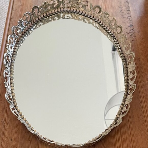 Beautiful Vintage Mirrored Tray - Picture 1 of 3